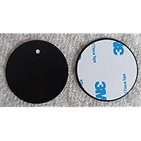 Metal Plates for Magnetic Phone Mount - Premium 2pcs Uni Strong Adhesive Sticker (Round or Rectangular) (2 Round 1.5