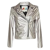 Girls Jackets Kids Designer Peach PU Faux Leather Jacket Zip up Biker Coats 5-13