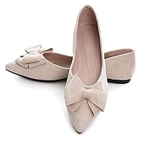 Dear Time Women's Flats Shoes Bowknot Dressy Ballets Loafers Wedding Business Casual Walking Shoes