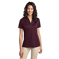 Port Authority Ladies Silk Touch Performance Polo. L540 Maroon