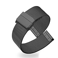 Milanese Metal Wristband for Watch 3 Active 2 41mm 40mm 44mm 42mm Gear Sport S2 Stainless Steel Strap Watchband (Color : Black, Size : 21mm)