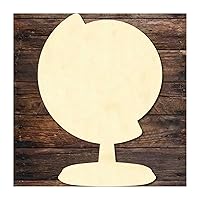 Unfinished Wood Globe Shape DIY Blank Unfinished Wood Cutouts Ornament for Kids, First and Last Day of School Unfinished Wooden Ornament for Bedroom Decoration Holiday Party Supplies, 3PCS