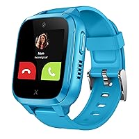 XPLORA Kidzi - Phone Watch for Children (with SIM Card) 4G, Calls, Messages, School Mode, SOS Function, GPS, Camera, Pedometer - Includes Free Tariff Agreement for 3 Months (Blue)