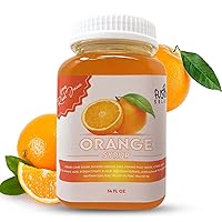 Fusion Select Orange Syrup –Flavor Enhancer Made from Real Juice for Bubble Tea, Yogurt, Snow Cones, Slushies Drinks, Shaved Ice, Soda, Cocktails 14 Oz