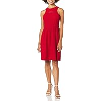 Trina Trina Turk Women's Keon Fit and Flare Dress, Ruby Rose, 4