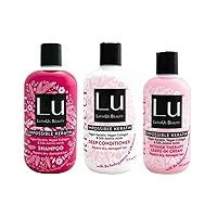 RESCUE Collection, Impossible Keratin Anti-Frizz Shampoo (12 oz) + Conditioner (12 oz) + Leave-In Cream (8 oz) for Dry, Damaged Hair