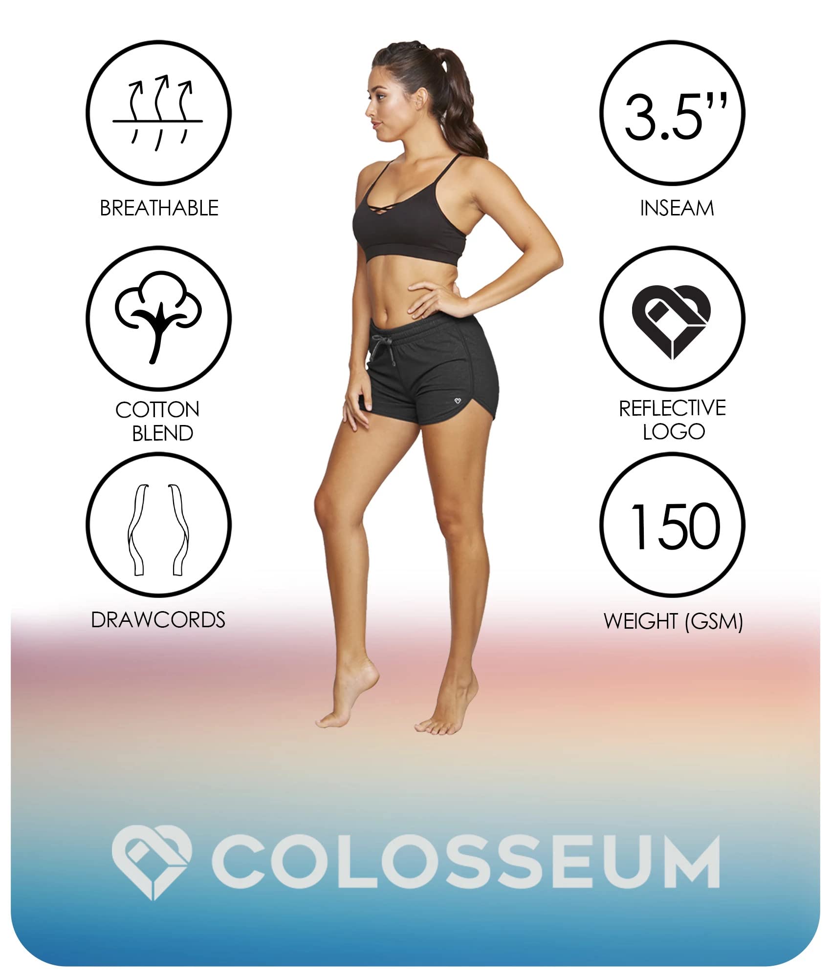 Colosseum Active Women's Simone Cotton Blend Yoga and Running Short