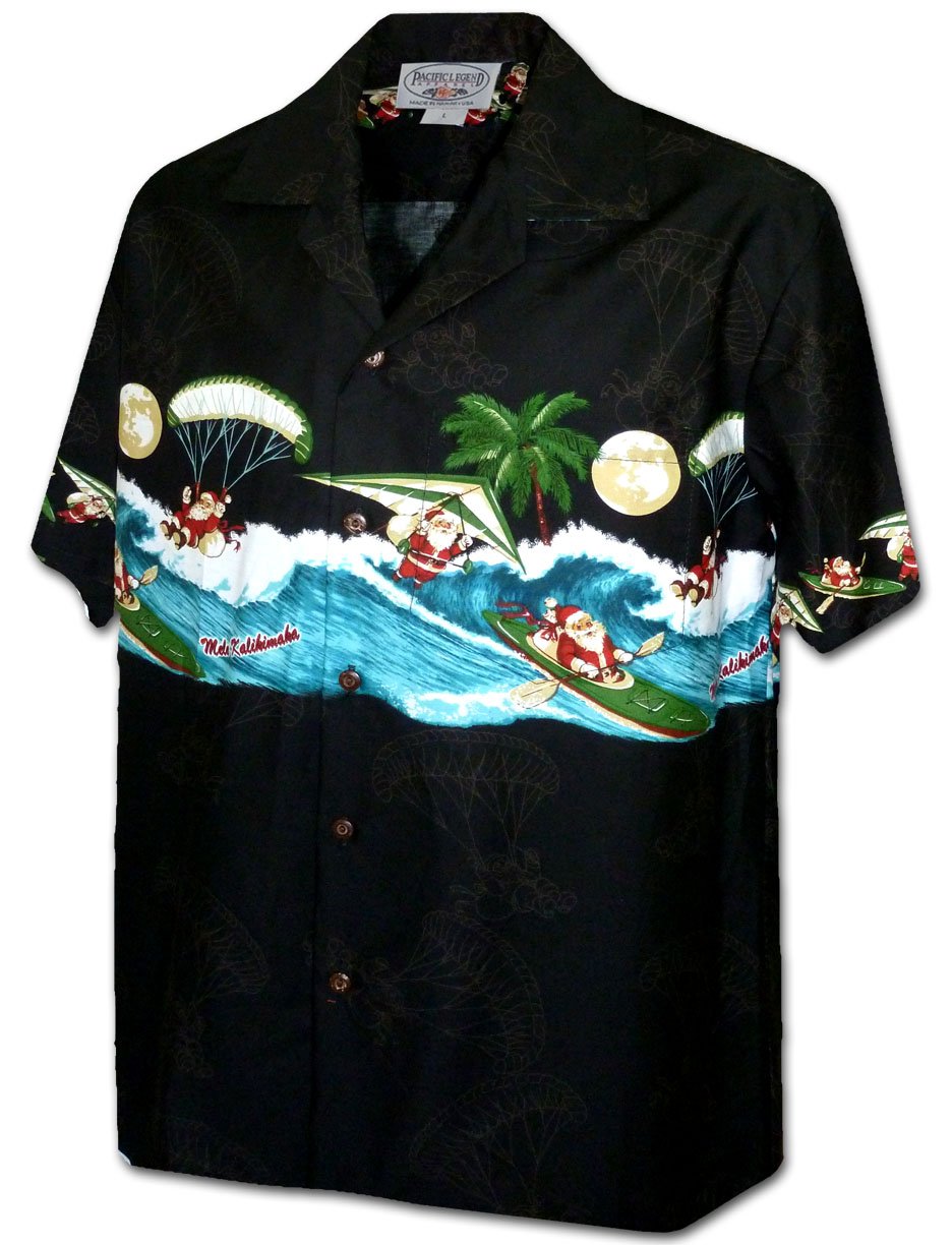 Made in Hawaii Fun Hawaiian Santa Christmas Shirt