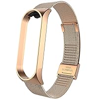 Milanese Watchband for Mi Band 4 3 Series Accessorie Stainless Steel Metal Strap+Case Women Men Replacement Band Bracelet (Color : 11)