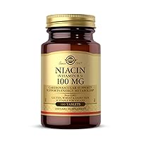 Solgar Niacin Vitamin B3 Tablets, 100 mg, 100 Count