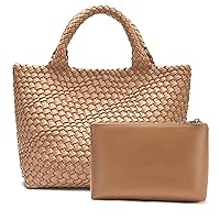 BOSTANTEN Woven Bags for Women Large Leather Tote Bag Summer Beach Travel Handbags Shopper Shoulder Bag Trendy
