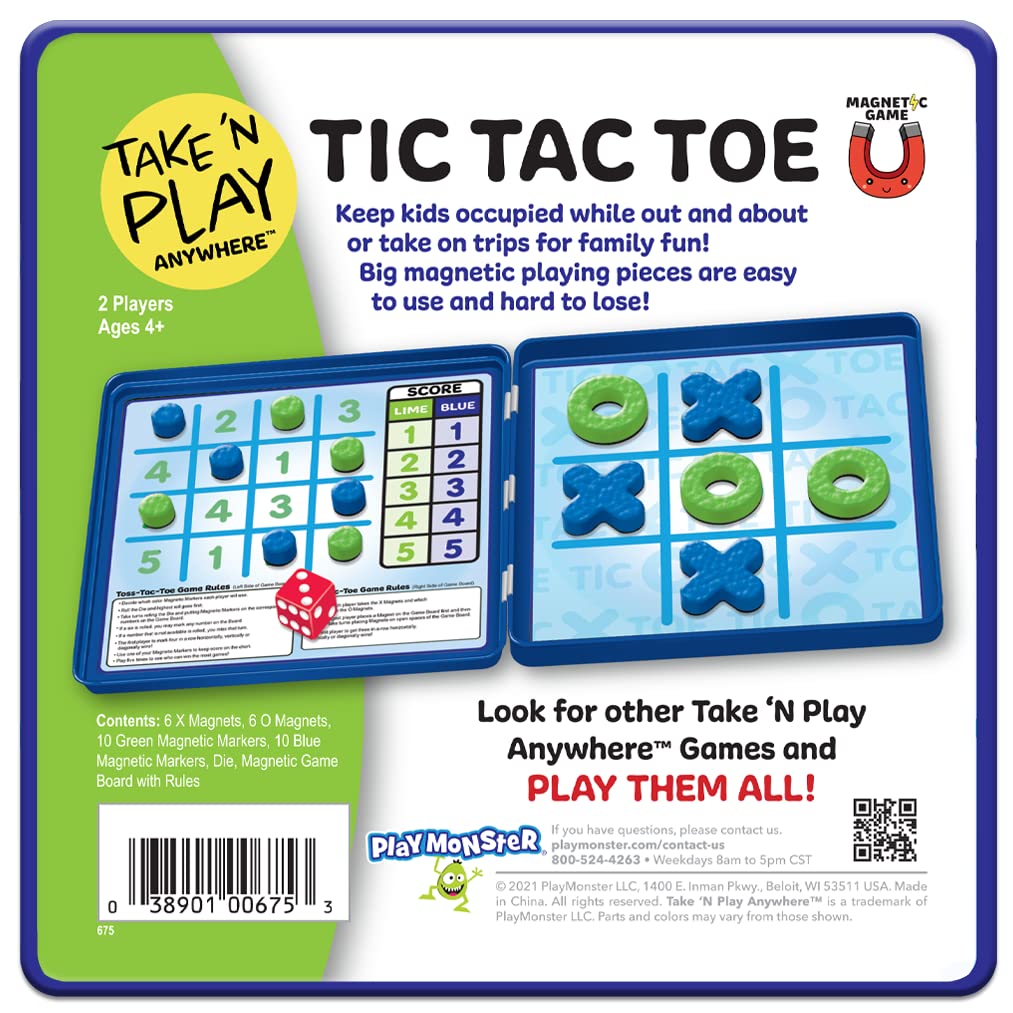 Take N Play — Tic-Tac-Toe — Easy to Use, Hard to Lose — Fun on the Go! — For Ages 4+