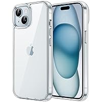 JETech Case for iPhone 15 6.1-Inch, Non-Yellowing Shockproof Phone Bumper Cover, Anti-Scratch Clear Back (Clear)