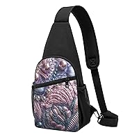 Sling Bag Crossbody for Women Fanny Pack Pearl Wallet Chest Bag Daypack for Hiking Travel Waist Bag