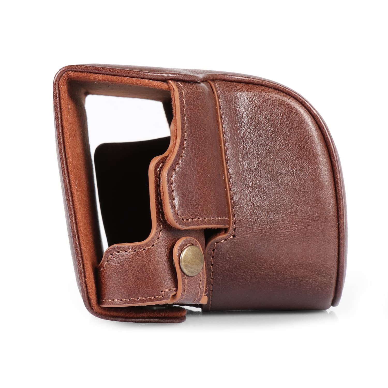 MegaGear MG1606 Ever Ready Genuine Leather Camera Case Compatible with Leica D-Lux 7 - Brown, One Size