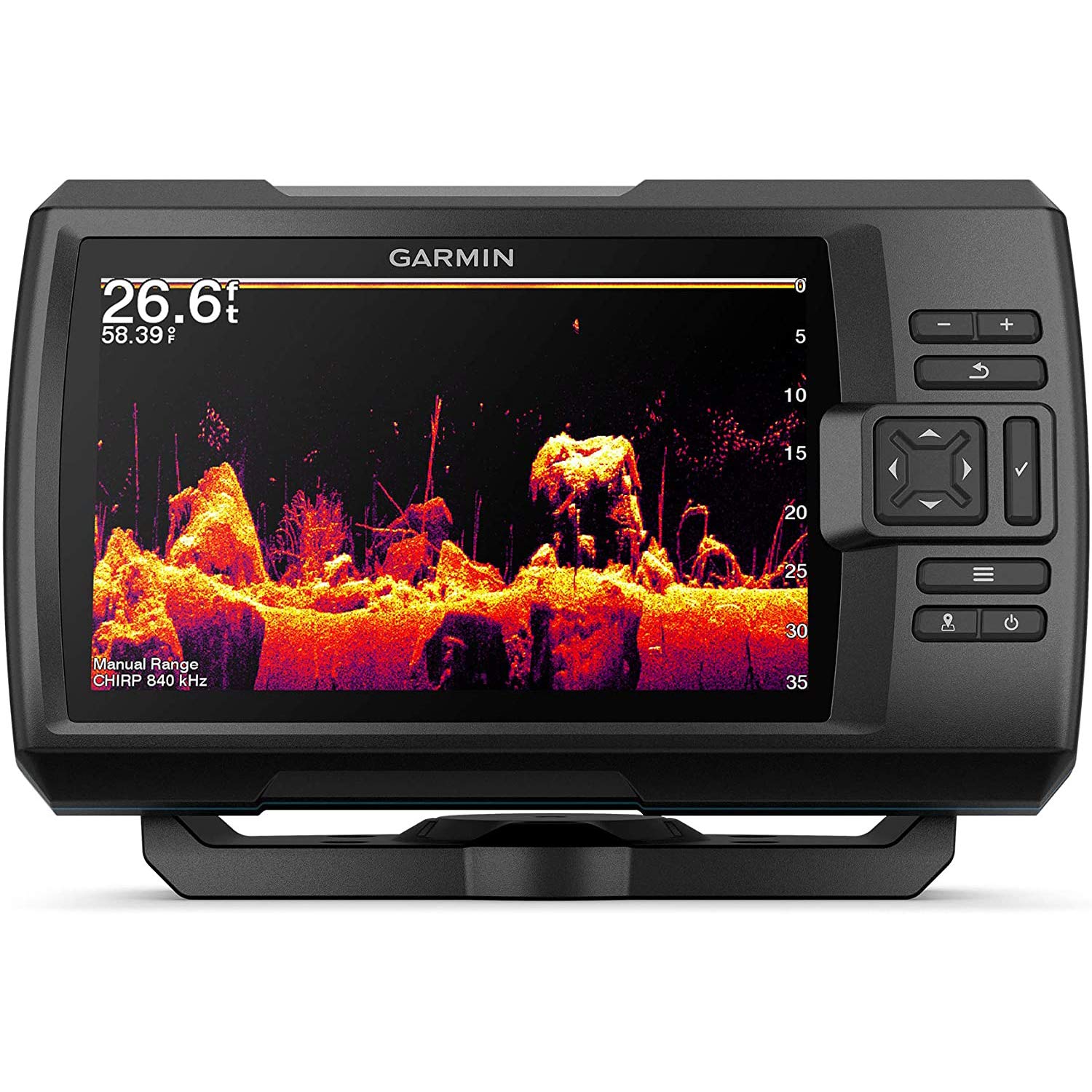 Garmin Striker Vivid 7cv Bundle with Transducer and Protective Cover, 7-inch Color Fishfinder, Vivid Scanning Sonar Color Palettes 010-02552-00