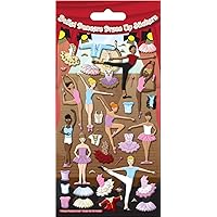 Ballerinas 3D Puffy Reusable Craft Stickers | Perfect for Craft Activities for Children and Adults | Reusable on Non-Porous Surfaces, 19.5cm x 9.5cm