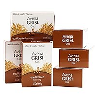 Grisi Oat Soap Cleansing Balancing Soap with Natural Oat Assists in Balancing your Skin and Moisturizing it Delicate, 6-Pack of 3.5 Oz Each Soap, 6 Soaps