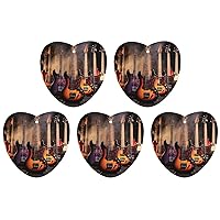 5 PCS Car Air Fresheners Hanging Air Fragrance Scented Cards Cool Electric Guitar Car Aromatherapy Tablets for Car Wardrobe Quickly Eliminate Odors Pendant Decor