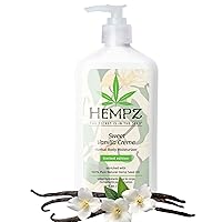 Hempz Sweet Vanilla Creme Herbal Body Moisturizer 17 fl oz, Vanilla Cream Limited Edition