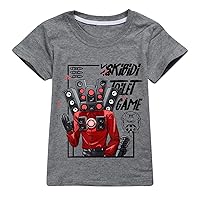 Boys Girls Crew Neck Short Sleeve Tops Trendy Comfy Tees Novely Lightweight T-Shirts for Summer