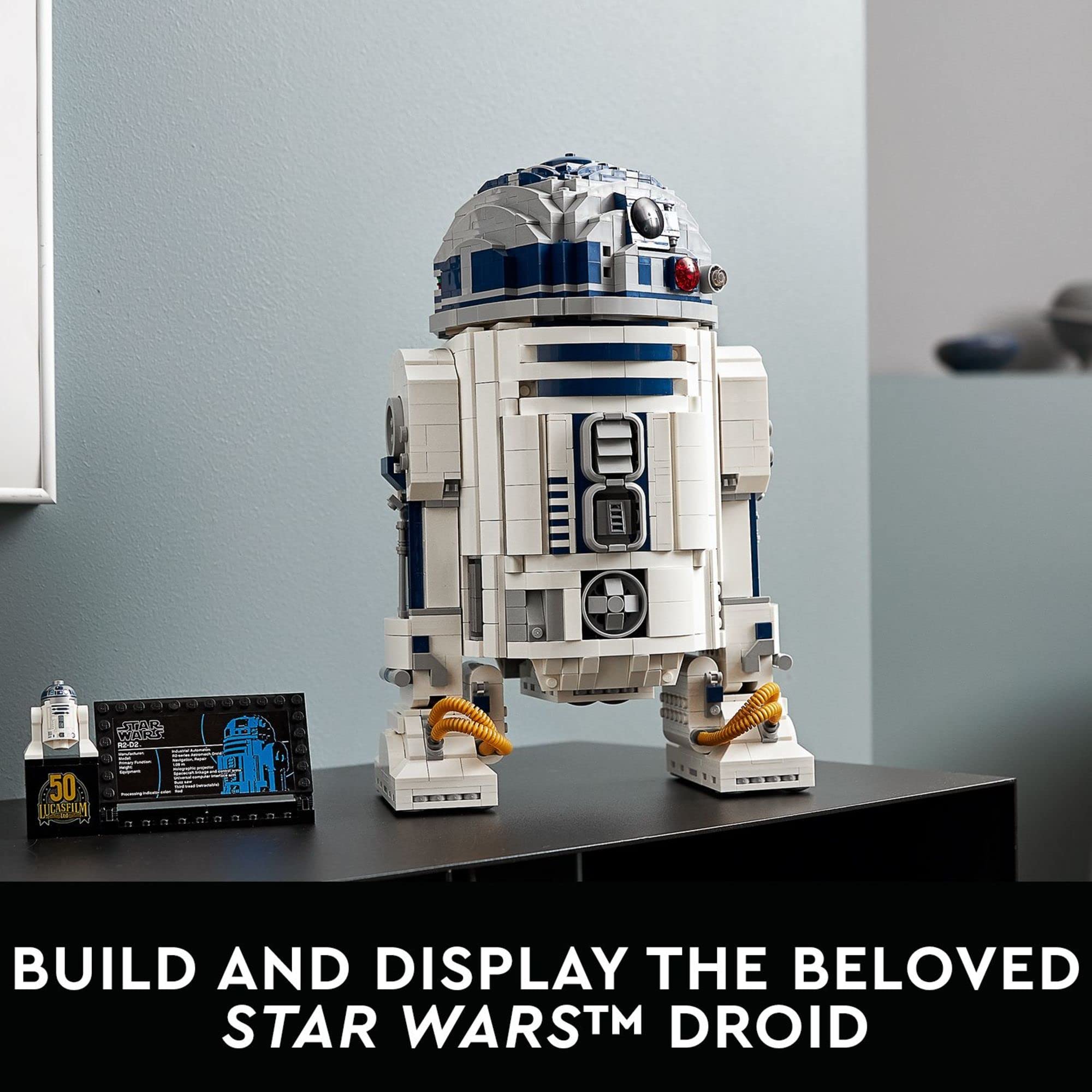 LEGO Star Wars R2-D2 75308 Droid Building Set for Adults, Collectible Display Model with Luke Skywalker’s Lightsaber, Great Birthday for Husbands, Wives, Any Star Wars Fans