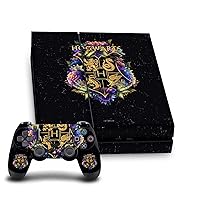 Head Case Designs Officially Licensed Harry Potter Hogwarts Crest Graphics Vinyl Sticker Gaming Skin Decal Cover Compatible with Sony Playstation 4 PS4 Console and DualShock 4 Controller Bundle