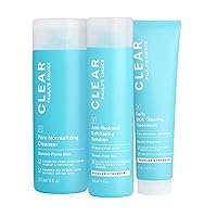 Paula's Choice CLEAR Regular Strength Acne Kit, 2% Salicylic Acid & 2.5% Benzoyl Peroxide for Facial Acne & Pores, Redness Relief, PACKAGING MAY VARY