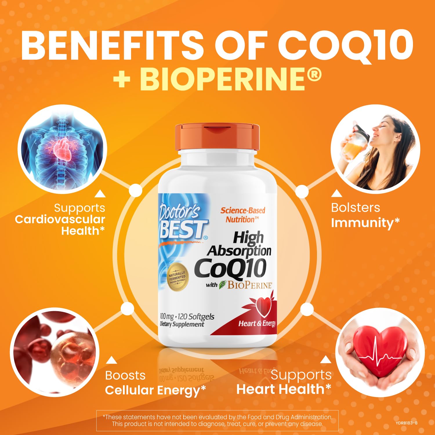Doctor's BEST High Absorption CoQ10 with BioPerine, Gluten Free & NatureWise Curcumin Turmeric 2250mg 95% Curcuminoids & BioPerine Black