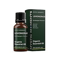 Mystic Moments | Lemongrass Organic Essential Oil - 10ml - 100% Pure