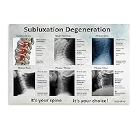 HWGACS Chiropractic Subluxation Degeneration Stage Poster Spine Hospital Decoration Poster (3) Home Living Room Bedroom Decoration Gift Printing Art Poster Unframe-style 12x08inch(30x20cm)