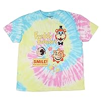 Five Nights at Freddy's Men's Smile We're Always Watching Adult Tie-Dyed Graphic Print T-Shirt