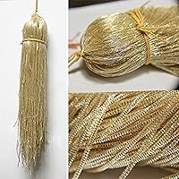 Embroiderymaterial Metallic Gimp French Bullion Wire Coil for Beading Pearls, Jewelry Making, Embroidery and Craft (1MM Thick /45.72 Yards/Sun Kiss Color/ 100 Gram)