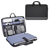 14 15 Inch Waterproof Laptop Sleeve Men Women Briefcase with Organizer for Dell Inspiron 13 5000, Lenovo Flex 5 14, Acer Chromebook 14, MacBook Pro 14 M3/M2, HP ASUS Chromebook 14 Carring Case, Black