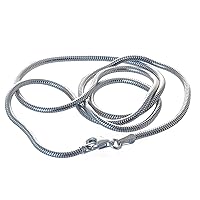 Bella Carina Snake Chain Silver Chain 1.9 mm Thickness 925 Sterling Silver Rhodium-Plated
