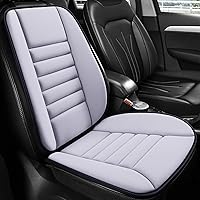 Car Seat Cushion and Lumbar Support Pillow Memory Foam Desk Chair Cushion Back Support for Automotive Seat Driver, Travel, Office Chair, Leg and Back Pain Relief, Washable and Adjustable Strap, Gray