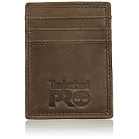 Timberland PRO Men's Leather Front Pocket Wallet with Money Clip Accessory
