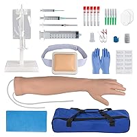 Medarchitect IV Injection & Phlebotomy Arm Practice Kit with Intravenous Infusion, Blood Draw, Venipuncture Techniques Training Model