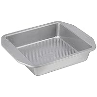 USA Pan 1120BW-3-ABC-1 American Bakeware Classics 8-Inch Square Cake and Brownie Pan, Aluminized Steel