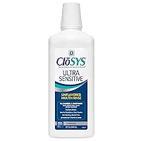 Ultra Sensitive Mouthwash, 32 Ounce, Unflavored (Optional Flavor Dropper Included), Alcohol Free, Dye Free, pH Balanced, Helps Soothe Entire Mouth