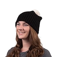 isotoner Women's Water Repellent Cold Weather Soft Cozy Knit Hat with Yarn Pom