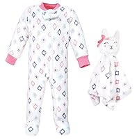 Hudson Baby Baby Girls' Flannel Plush Sleep and Play and Security Toy