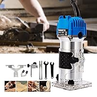 Wood Routers, Wood Trimmer Router Tool, Compact Wood Palm Router, Tool Hand Trimmer, Woodworking Joiner, Cutting Palmming Tool, 30000 RPM 1/4