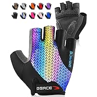 Cycling Gloves Bike Gloves Biking Gloves Half Finger Road Bike Bicycle Gloves for Men and Women-5MM Breathable Anti-Slip Shock-Absorbing Pad Gym Motorcycle Light Weight Mountain Bike Gloves