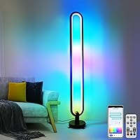 ERAY LED Floor Lamp with Smart APP, Floor Lamp for Bedroom Living Room Corner, RGB Floor Lamp with Remote,16 Million Colors & Music Sync, Work with Alexa, Google Assistant