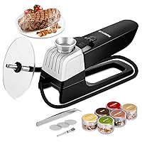 Smoking Gun Wood Smoke Infuser - Premium Kit, 13 PCS, Smoker Machine with Accessories and 6 Flavors Wood Chips - Cold Smoke for Food and Drinks - Gift for Man-for Sous Vide, BBQ, Cheese