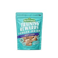 Pet Botanics 6 Oz. Pouch Training Reward Freeze Dried, Beef Liver Flavor, with 310 Treats Per Bag, The Choice of Top Trainers
