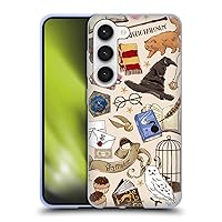Head Case Designs Officially Licensed Harry Potter Hogwarts Pattern Deathly Hallows XXXVII Soft Gel Case Compatible with Samsung Galaxy S23 5G