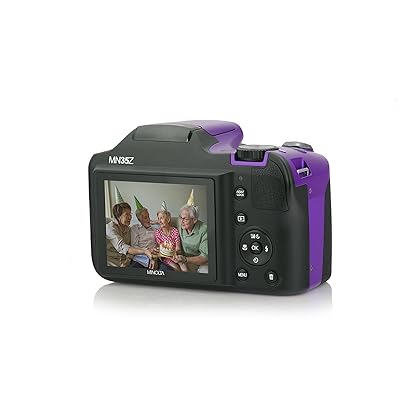 Minolta 20 Mega Pixels Wifi Digital Camera with 35x Optical Zoom & 1080p HD Video Optical with 3-Inch LCD, 4.8 x 3.4 x 3.2, Purple (MN35Z-P)