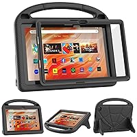 10 Tablet case for Kids Incompatible with iPad TCL 10 inch Tablets(Only 13/11th Gen, 2023/2021), Patamiyar Light Weight Shockproof Case with Built-in Screen Protector Handle Stand Case -Black